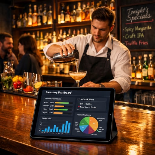 Modern Bar with TechIntegrated Inventory System-1